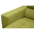 ECKSOFA in Chenille Hellgrün  301/207 cm  - Chromfarben/Hellgrün, Design, Textil (301/207cm) - Xora