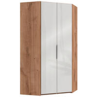 ECKSCHRANK 120/236/120 cm  - Chromfarben/Weiss, Modern, Glas/Holzwerkstoff (120/236/120cm) - MID.YOU