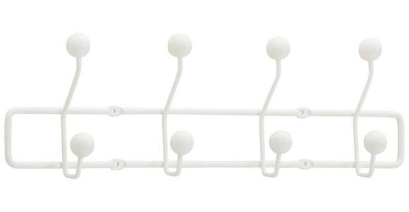 HAKENLEISTE in Weiß - Weiß, Trend, Metall (52/14,5/5cm) - Carryhome