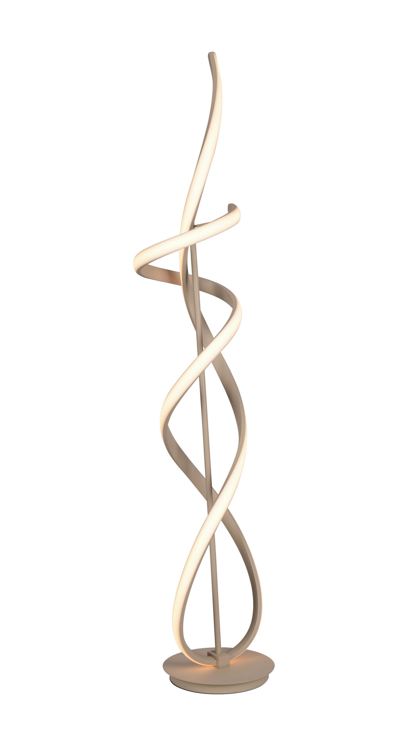 LED-STEHLEUCHTE 25/143 cm    - Sandfarben, Design, Kunststoff/Metall (25/143cm)