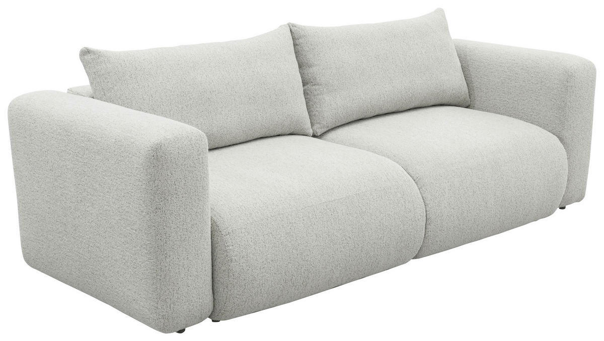 SCHLAFSOFA Flachgewebe Naturfarben  inkl.  - Schwarz/Naturfarben, MODERN, Kunststoff/Textil (248/94/109cm) - Carryhome