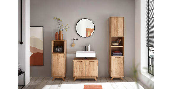 WASCHBECKENUNTERSCHRANK 70/60/40 cm  - Wildeiche, Basics, Holz (70/60/40cm) - Linea Natura