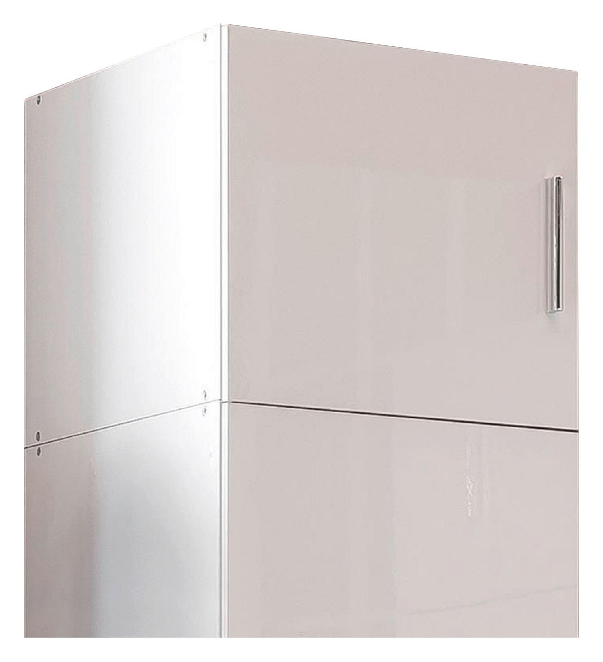 AUFSATZSCHRANK Weiß - Chromfarben/Weiß, KONVENTIONELL, Kunststoff (45/40/54cm) - Xora