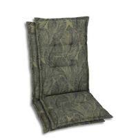SESSELAUFLAGENSET in Grün Blätter  - Grün, Basics, Textil (50/7/108cm)