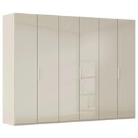 DREHTÜRENSCHRANK 301/235/61 cm,  in Champagner, 6-türig  - Champagner, Basics, Glas/Holzwerkstoff (301/235/61cm) - Novel