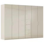 DREHTÜRENSCHRANK 301/223/61 cm,  in Champagner, 6-türig  - Champagner, Basics, Glas/Holzwerkstoff (301/223/61cm) - Novel