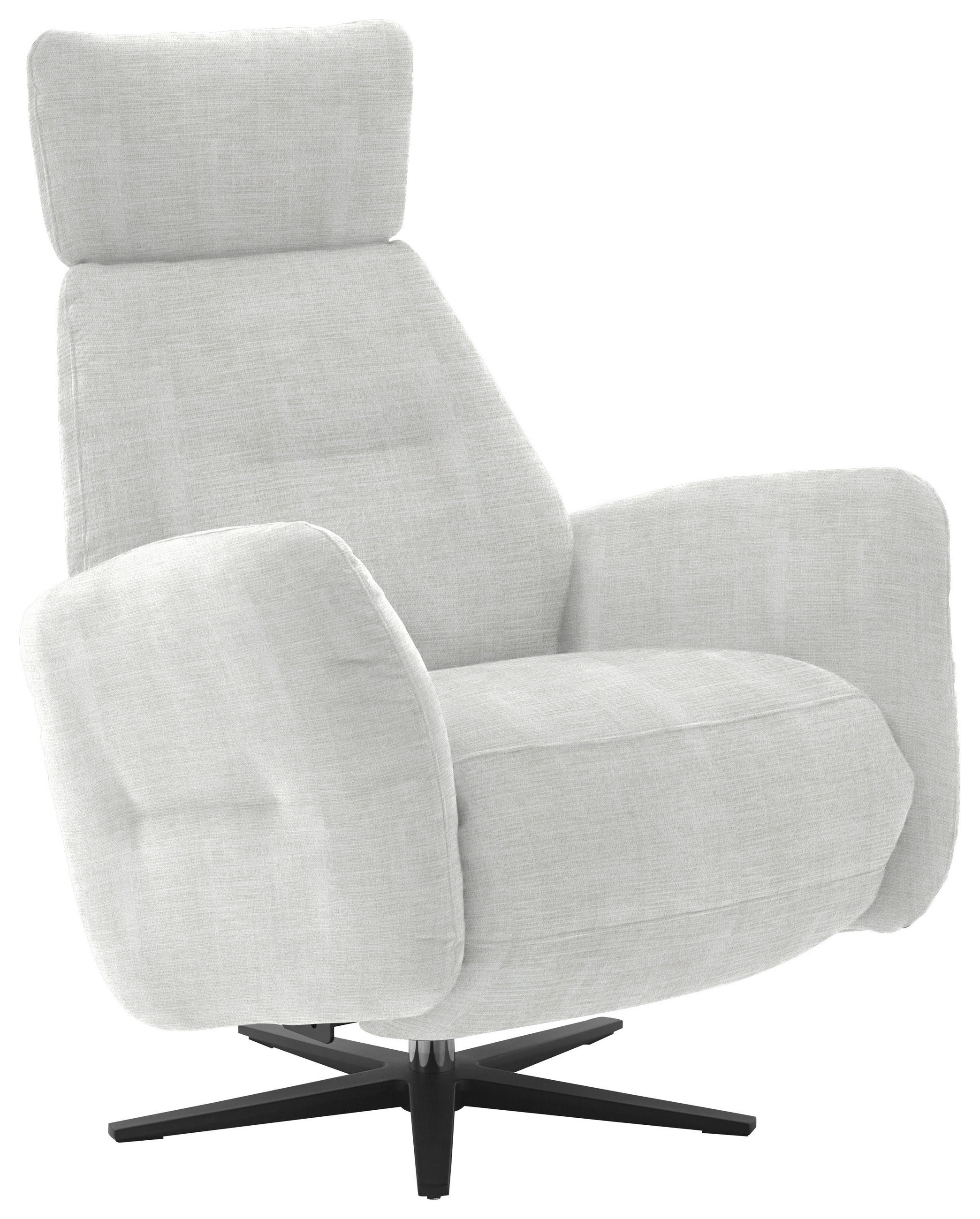 RELAXSESSEL in Textil Ecru  - Ecru/Schwarz, Design, Textil/Metall (78/113/90cm) - Dieter Knoll