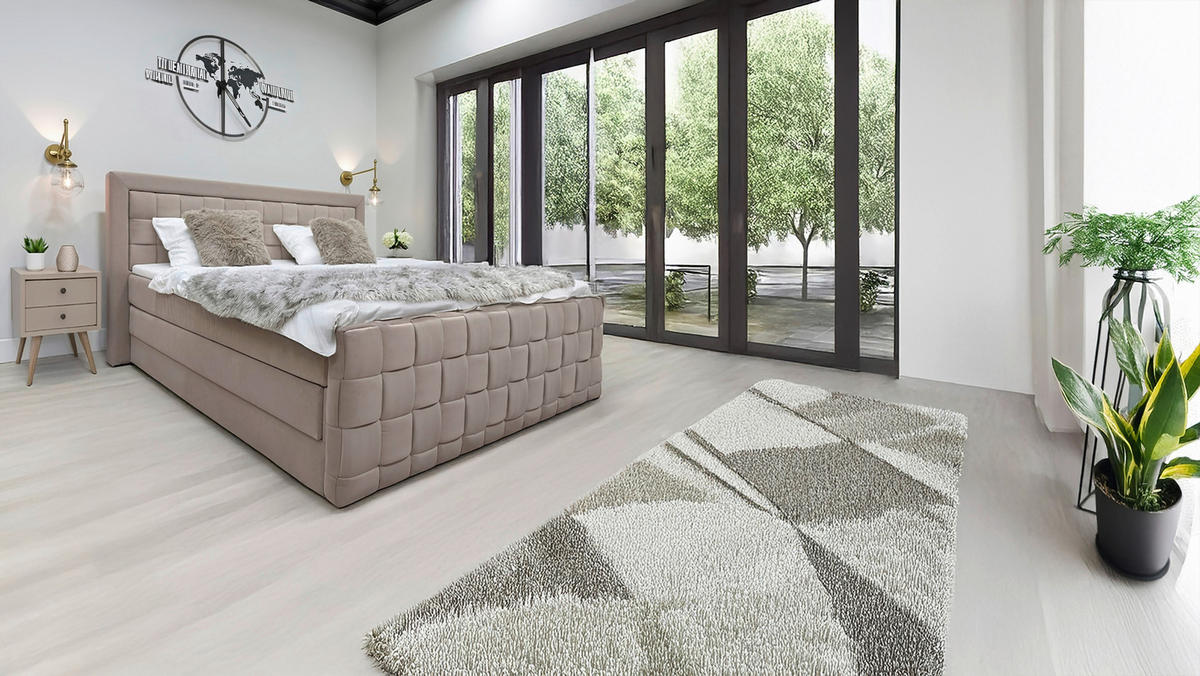 POSTEL BOXSPRING, 180/200 cm, béžová - béžová, Moderní, textil (180/200cm) - Livetastic
