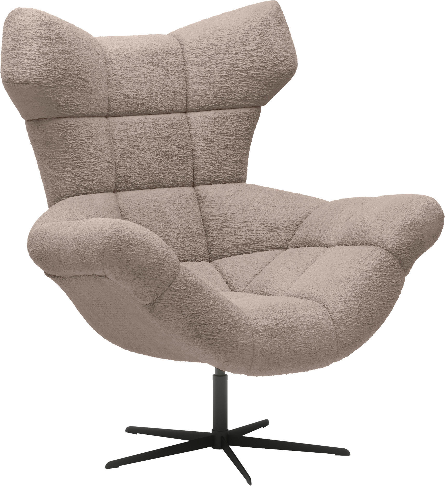 OHRENSESSEL in Chenille Braun  - Schwarz/Braun, Design, Textil/Metall (103/119/84cm) - Esposa