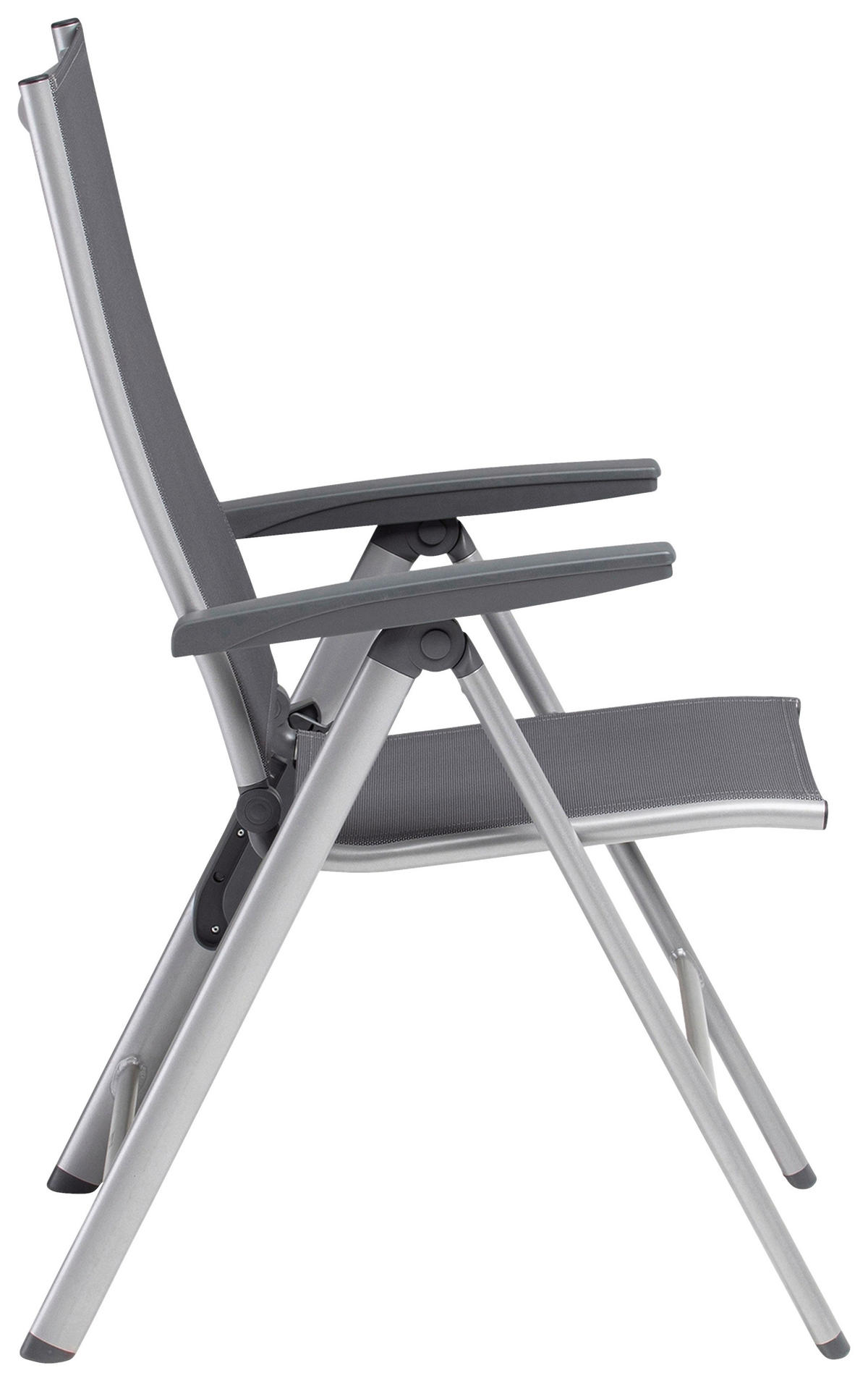 KLAPPSESSEL Netzbespannung Anthrazit, Silberfarben  - Anthrazit/Silberfarben, Basics, Textil/Metall (70/114/62cm) - Kettler