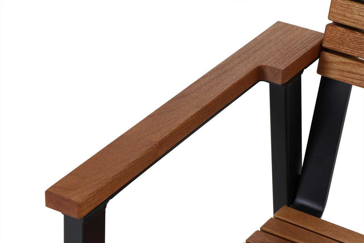 STAPELSESSEL Robinie Aluminium Robinienfarben  - Anthrazit/Robinienfarben, KONVENTIONELL, Holz/Metall (60/83/58,5cm) - Siena Garden