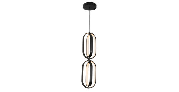 LED-HÄNGELEUCHTE 21/200 cm - Schwarz, Design, Kunststoff/Metall (21/200cm) - Novel