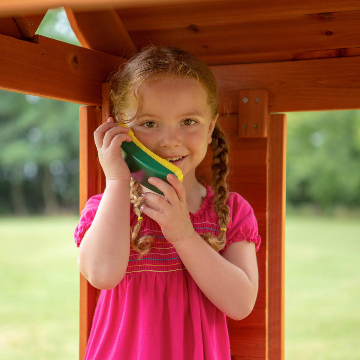 HRACÍ DOMEČEK - světle hnědá, Moderní, dřevo (107/140/117cm)