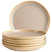 DESSERTTELLERSET Sandfarben 6-teilig 22 cm Cordelia  - Sandfarben, Trend, Keramik (22cm) - Mäser