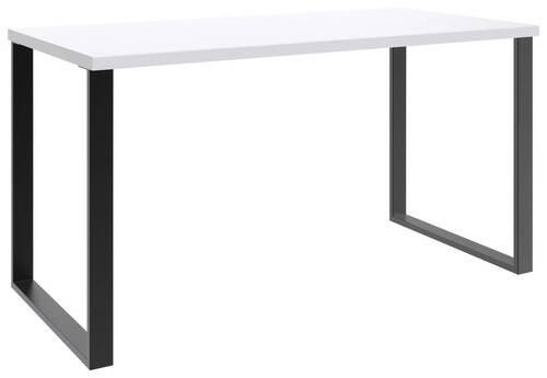 JUGENDSCHREIBTISCH 140/70/75 cm  in Schwarz, Weiss  - Weiss/Schwarz, Design, Holzwerkstoff/Metall (140/70/75cm) - Carryhome