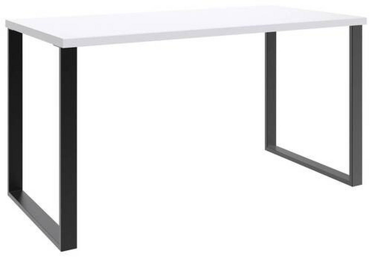 JUGENDSCHREIBTISCH 140/70/75 cm  in Schwarz, Weiss  - Weiss/Schwarz, Design, Holzwerkstoff/Metall (140/70/75cm) - Carryhome
