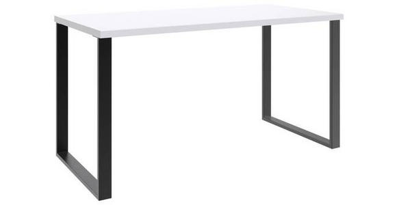 JUGENDSCHREIBTISCH 140/70/75 cm - Schwarz/Weiß, Design, Holzwerkstoff/Metall (140/70/75cm) - Carryhome