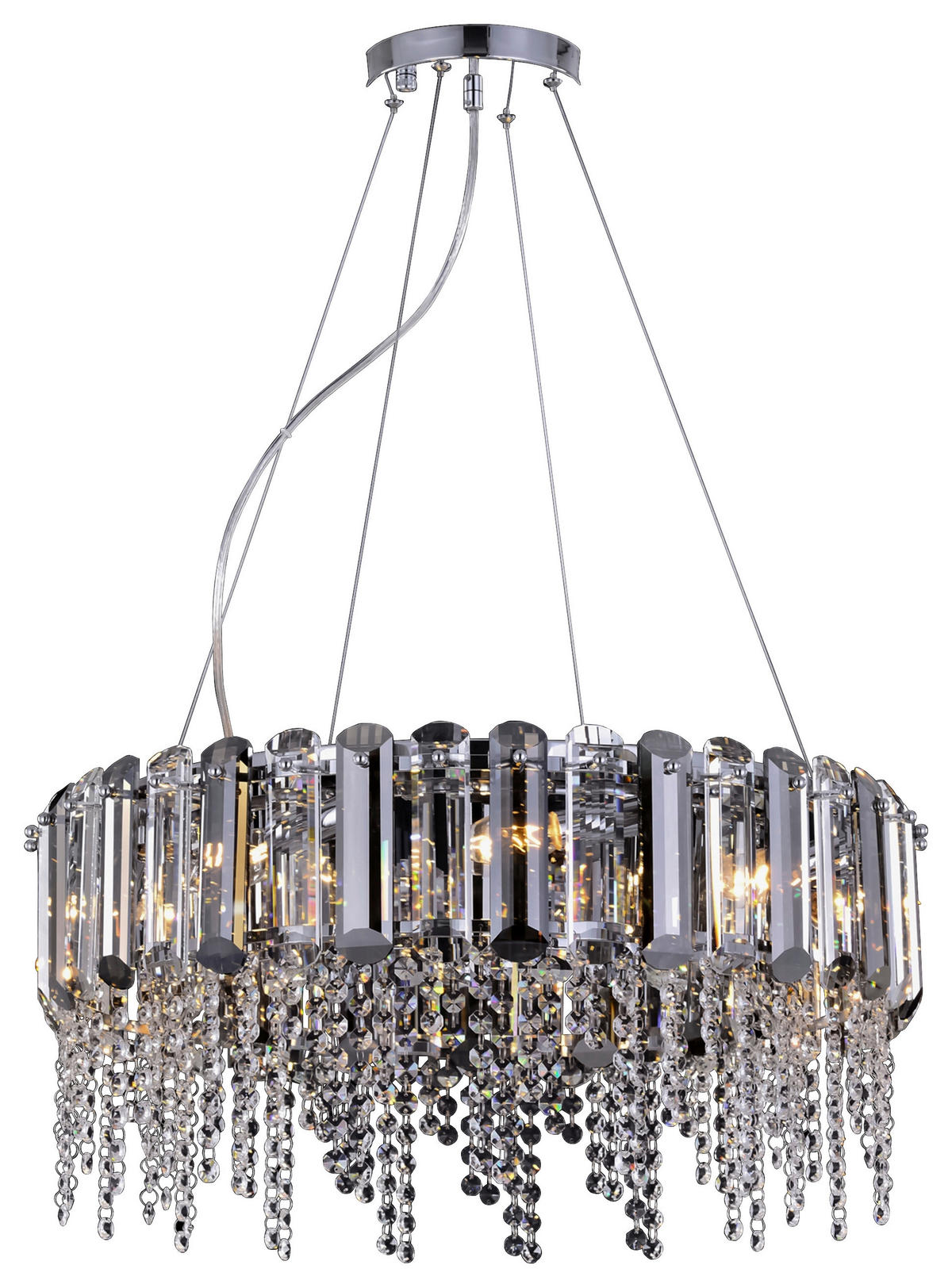 PENDELLEUCHTE 60,5/30,2/60,5 cm   - Chromfarben, Basics, Glas/Metall (60,5/30,2/60,5cm) - MAYTONI