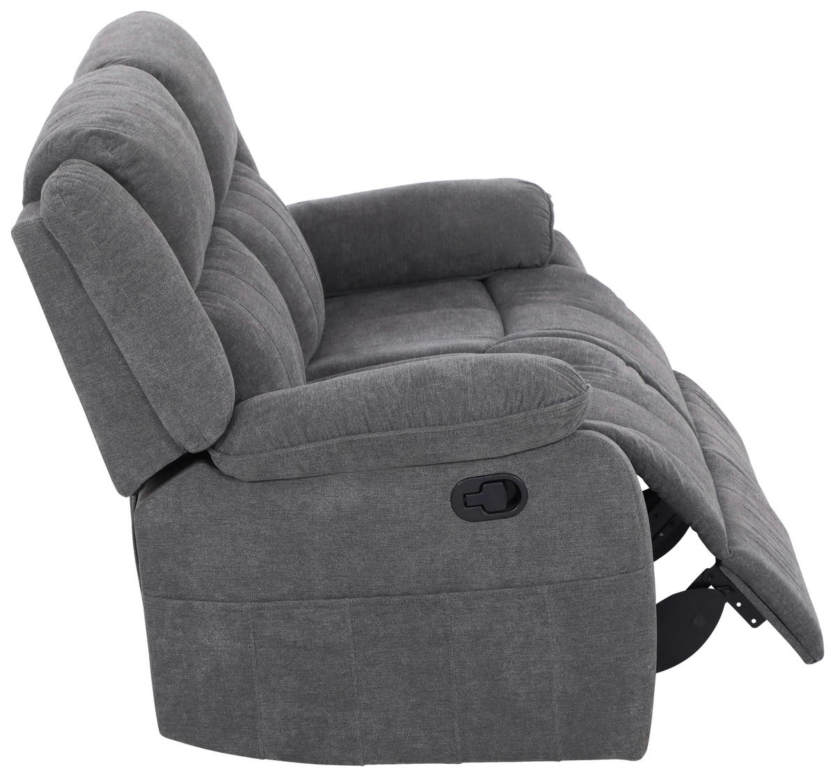 2-SITS SOFFA i textil grå  - svart/grå, Basics, textil/plast (153/101/90cm) - P & B