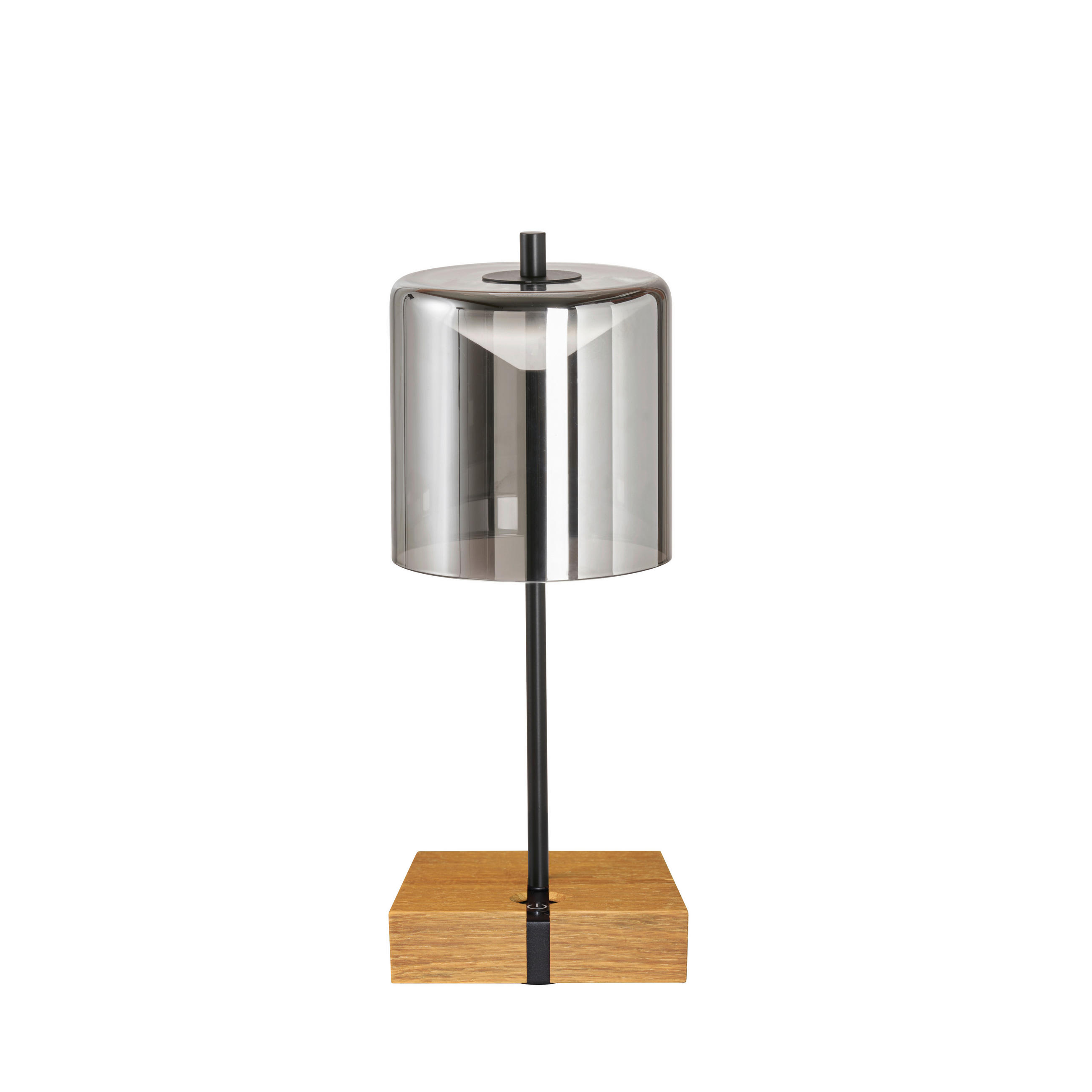 AKKU-TISCHLEUCHTE Shine-Wood 13/34,5 cm   - Natur, Holz/Metall (13/34,5cm) - Fischer & Honsel