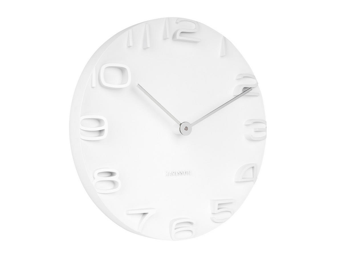 WANDUHR The edge Weiß 42/42/5 cm  - Weiß, Basics, Kunststoff (42/42/5cm) - Karlsson