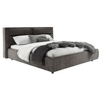 POLSTERBETT 200/200 cm  in Anthrazit  - Anthrazit/Schwarz, Design, Kunststoff/Textil (200/200cm) - Lomoco