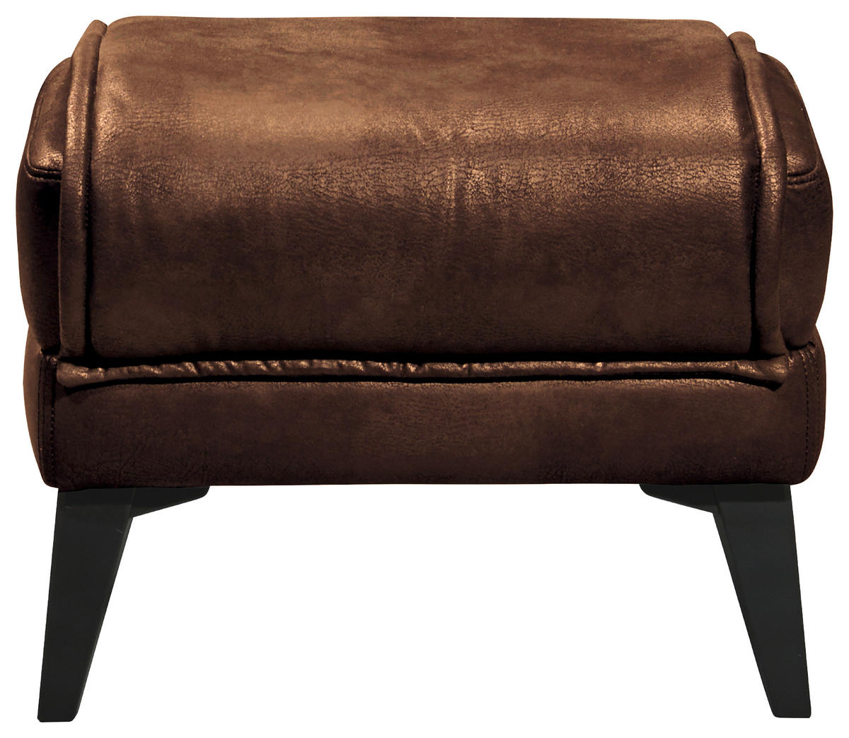 HOCKER Mikrovelours Braun  - Schwarz/Braun, MODERN, Kunststoff/Textil (62/49/43cm) - MID.YOU