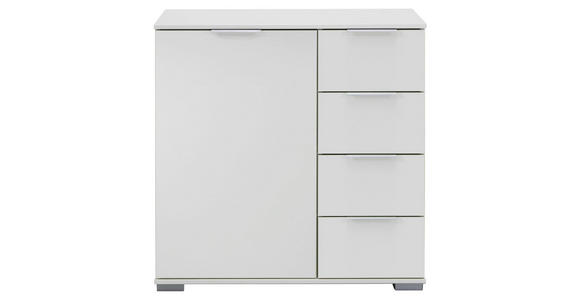 KOMMODE 81/83/41 cm - Silberfarben/Weiß, KONVENTIONELL, Holzwerkstoff (81/83/41cm) - Cantus