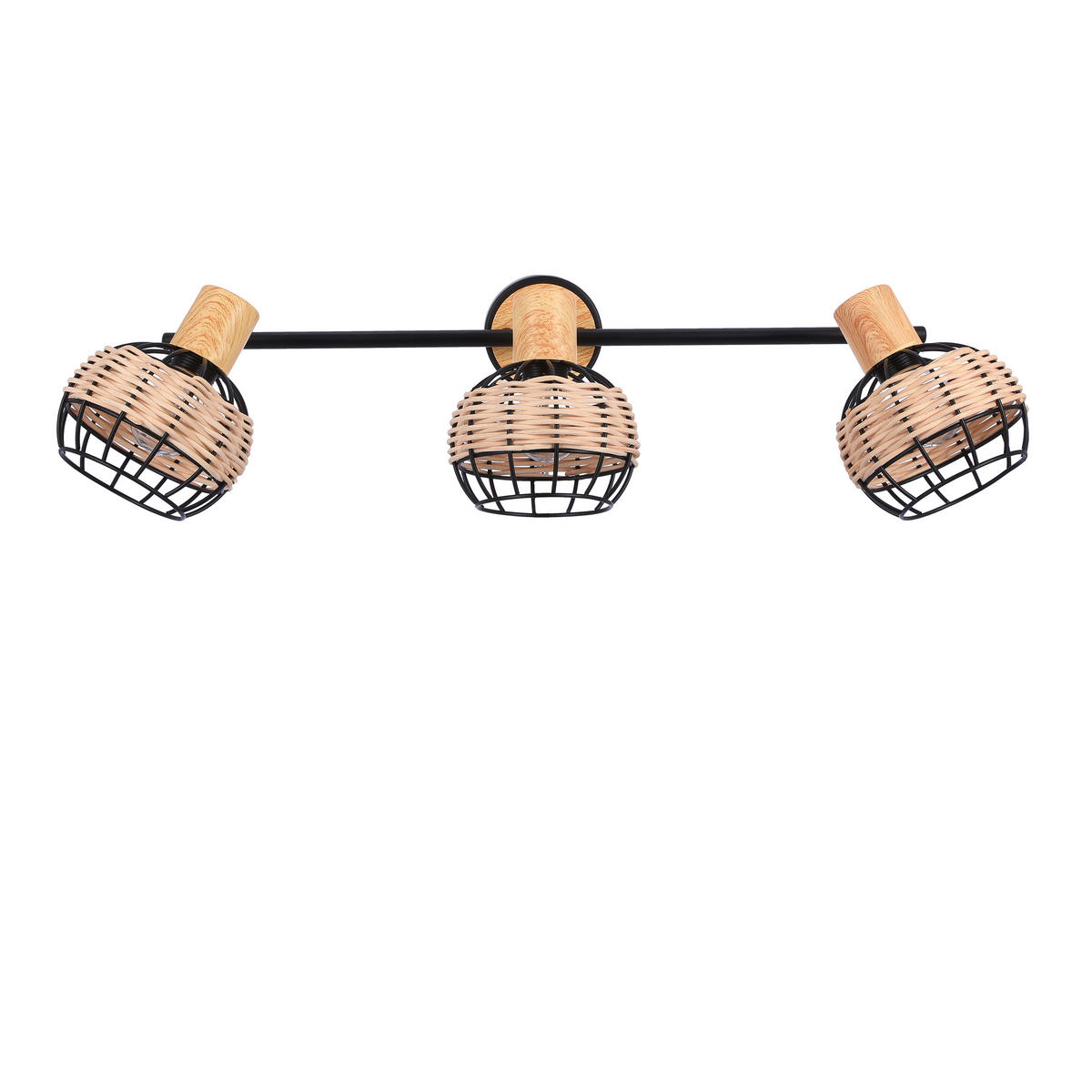SPOTLIGHT Tajga 64/12/18 cm   - svart, Natur, metall/trä (64/12/18cm)