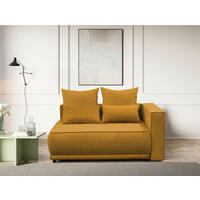 RÉCAMIERE Gelb Plüsch  - Gelb/Rosa, Design, Kunststoff/Textil (168/73/99cm) - MID.YOU