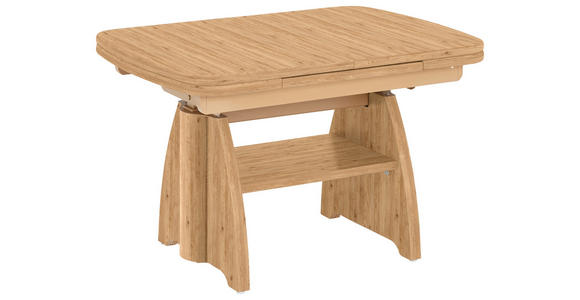 COUCHTISCH Wildeiche furniert 90-130,5/65/56-71 cm rechteckig Eichefarben  - Eichefarben, KONVENTIONELL, Holzwerkstoff/Metall (90-130,5/65/56-71cm) - Venda