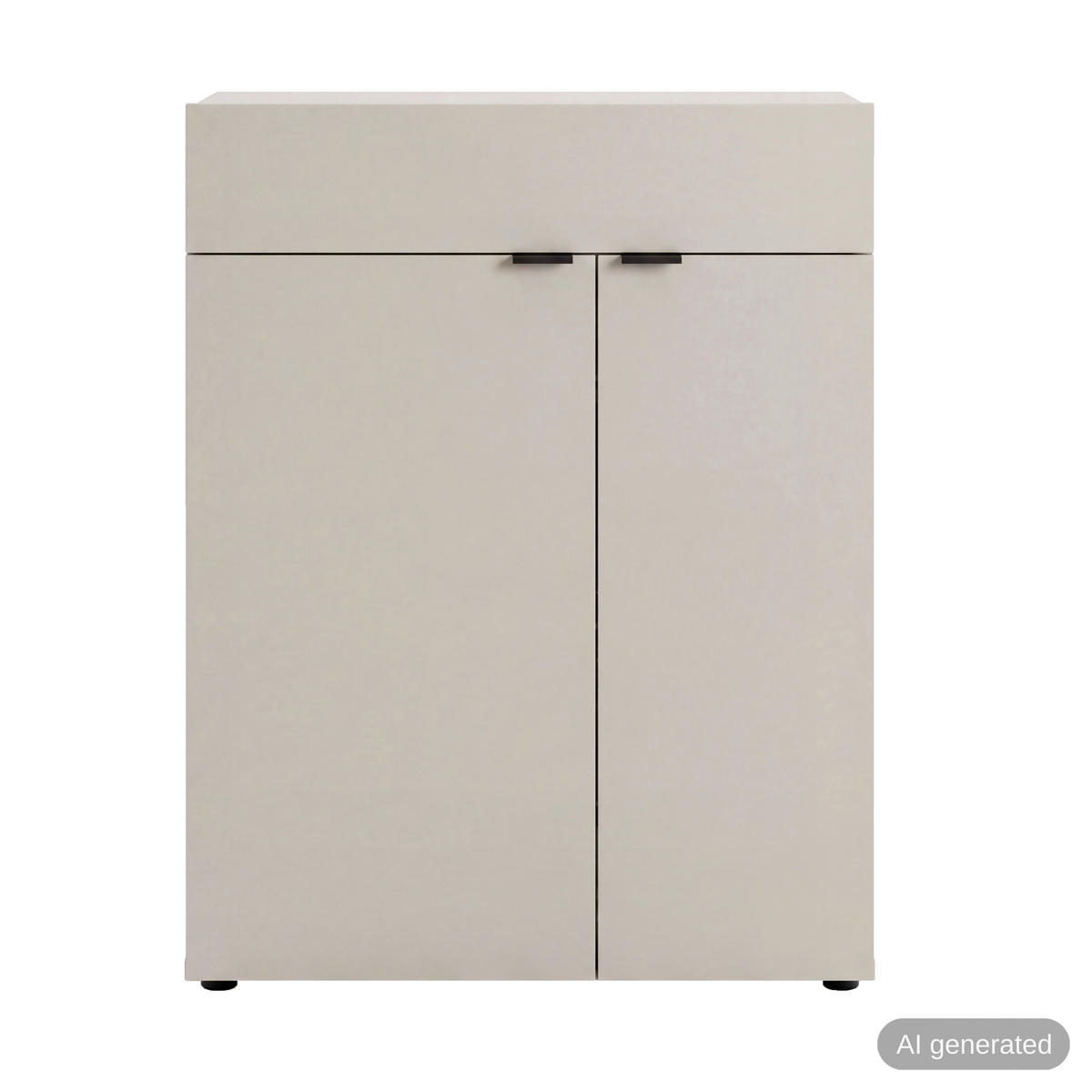 SIDEBOARD  150/83/37 cm 2 Schublade(n)  - Kaschmir/Schwarz, Design, Holzwerkstoff/Kunststoff (150/83/37cm) - MID.YOU