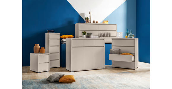 NACHTSCHRANK 40/55/48 cm - Kaschmir/Anthrazit, Design, Holzwerkstoff/Kunststoff (40/55/48cm) - Carryhome