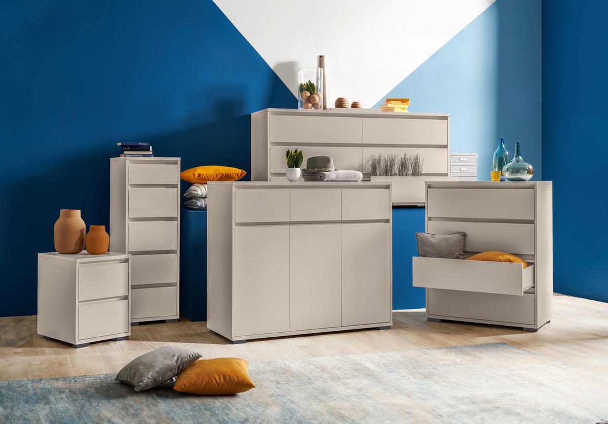 KOMMODE  in 120/103/48 cm  - Kaschmir/Anthrazit, Design, Holzwerkstoff/Kunststoff (120/103/48cm) - Carryhome