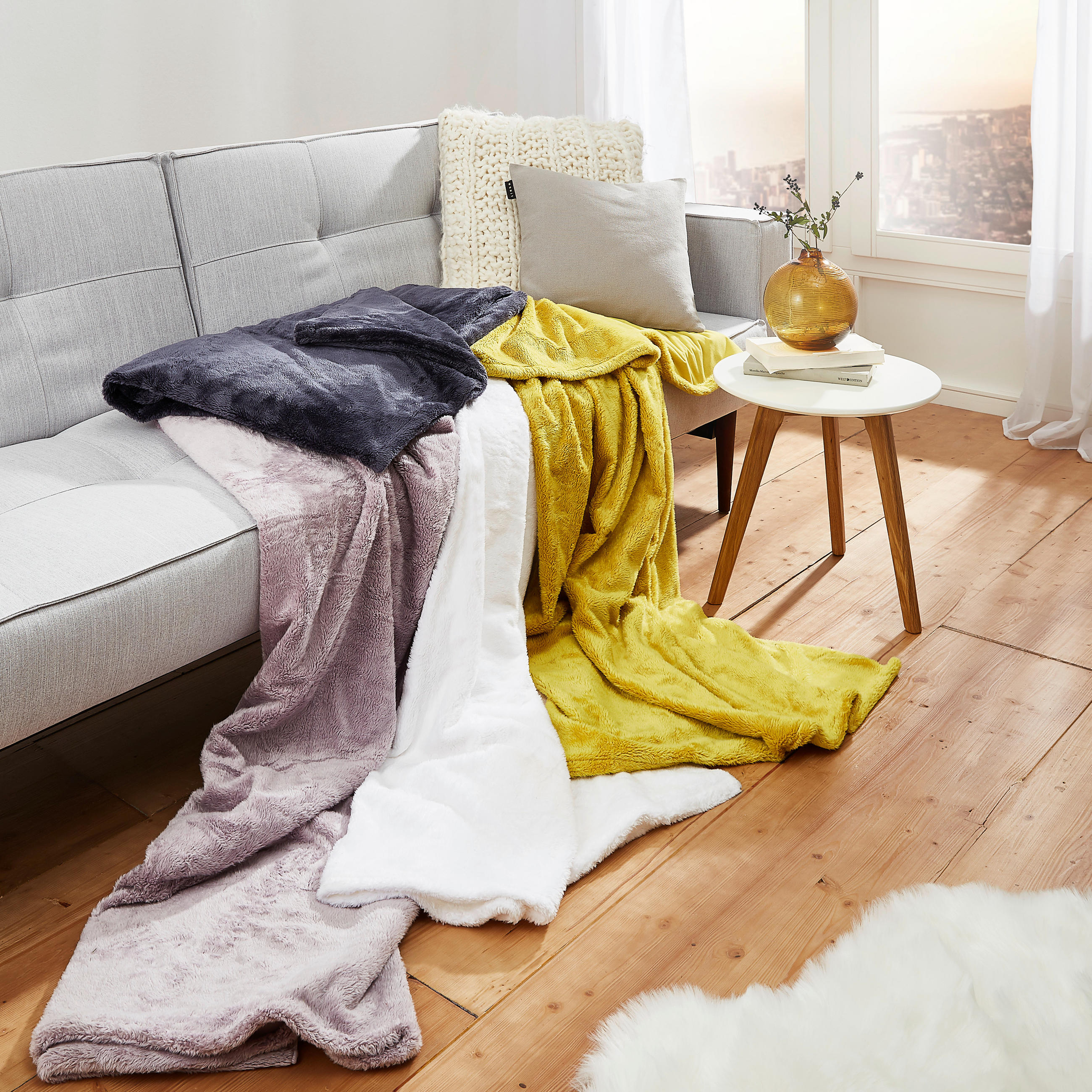 FELLDECKE REBORN BLISS 140/190 cm  - Weiß, KONVENTIONELL, Textil (140/190cm) - Zoeppritz