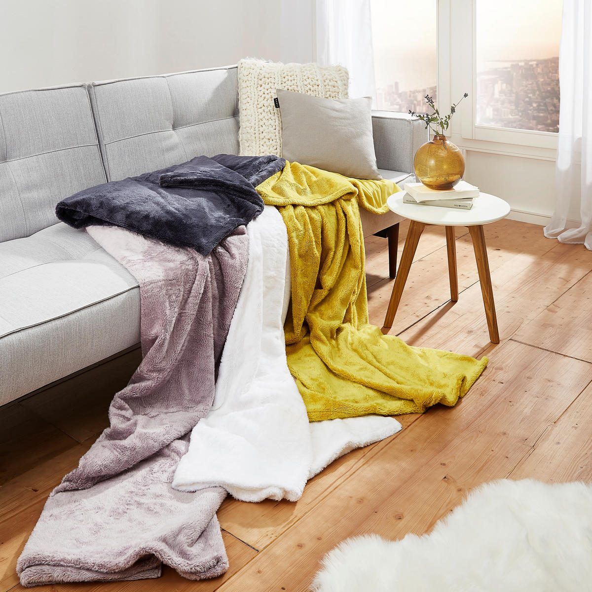 FELLDECKE REBORN BLISS 140/190 cm  - Weiß, KONVENTIONELL, Textil (140/190cm) - Zoeppritz