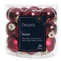 CHRISTBAUMKUGEL-SET 2,5 cm 24-teilig  - KONVENTIONELL, Glas (2,5cm)