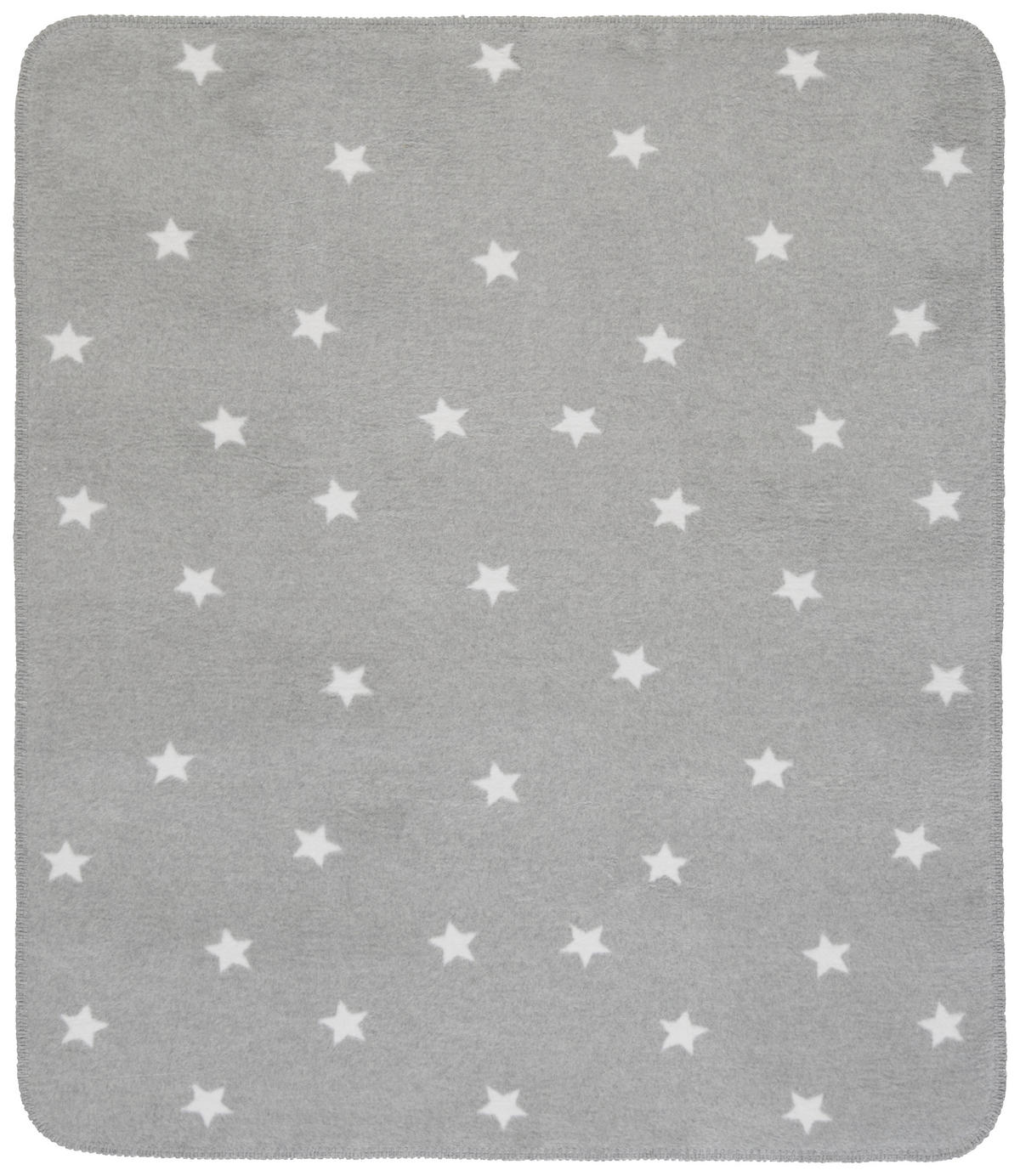 SCHMUSEDECKE Sterne  75/100 cm  - Hellgrau/Weiß, Trend, Textil (75/100cm) - Patinio