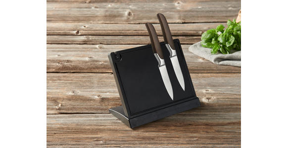 MESSERBLOCK Eisen  - Schwarz, Basics, Kunststoff/Metall (27/20/13,5cm) - Homeware Profession.