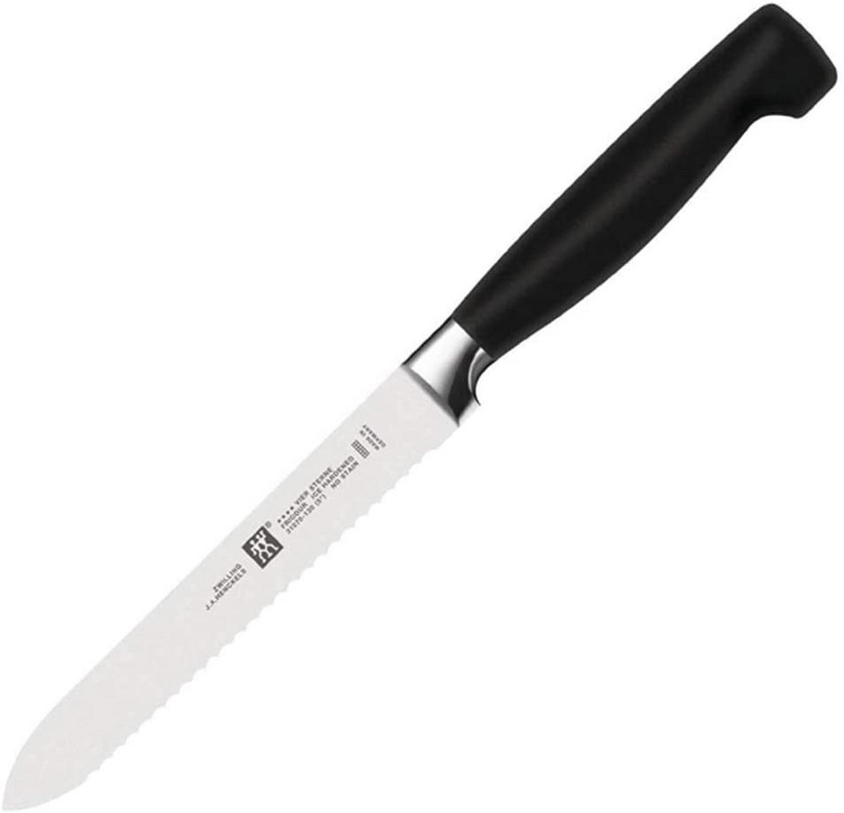 UNIVERSALMESSER **** VIER STERNE 13 cm  - Schwarz, Basics, Kunststoff/Metall (13cm) - Zwilling