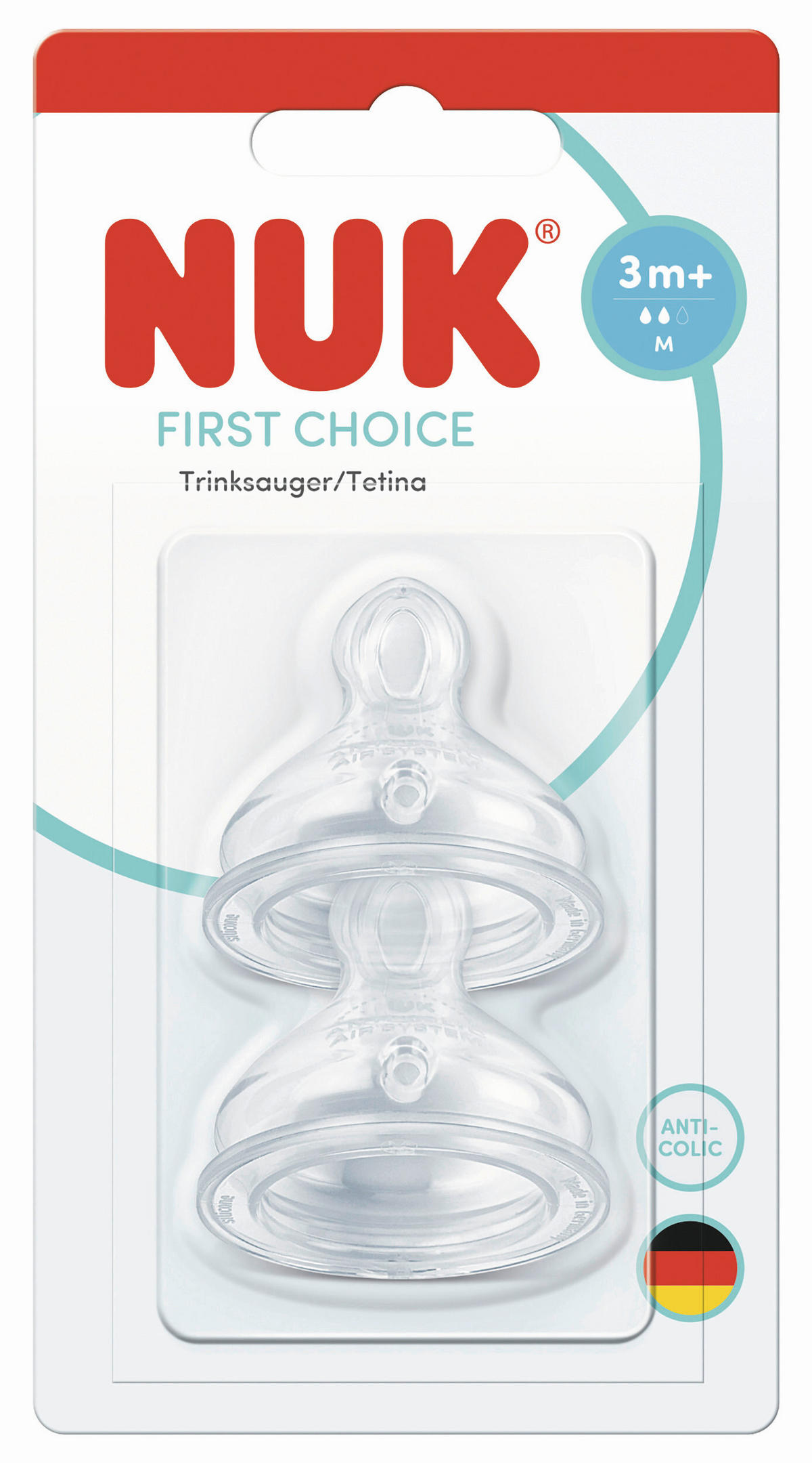 FLÄSCHCHENSAUGER  - Klar, Basics, Kunststoff (4,6/9,2/17,3cm) - NUK