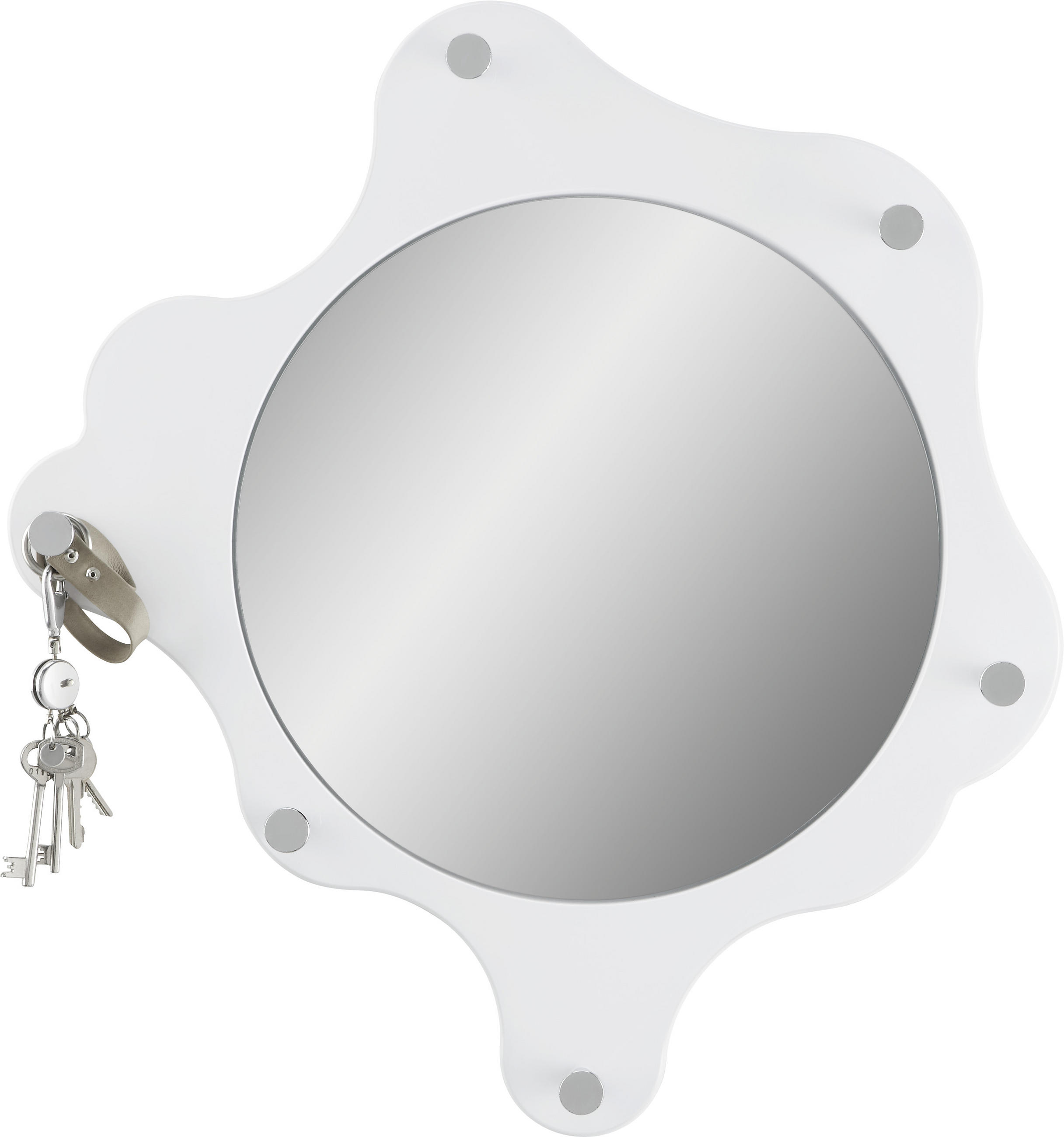 ZIDNI ČIVILUK  bela  drvo, metal  - bela, Dizajnerski, drvo/metal (56cm) - Boxxx