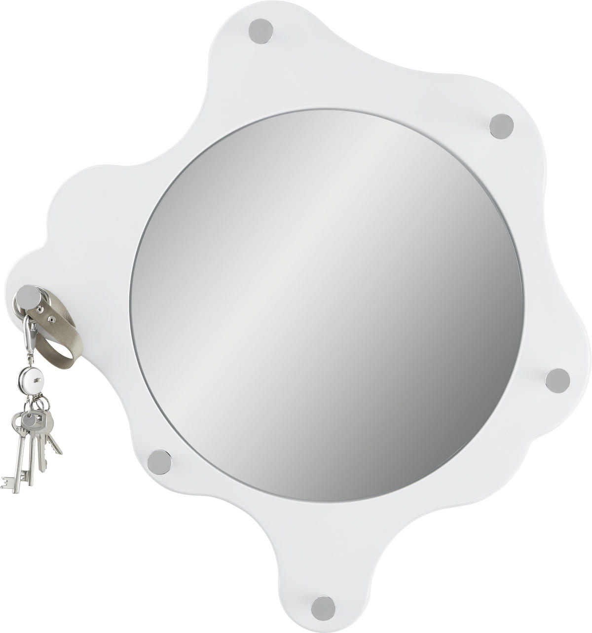 ZIDNI ČIVILUK  bela  drvo, metal  - bela, Dizajnerski, drvo/metal (56cm) - Boxxx