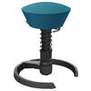 BÜROHOCKER   Schwarz, Petrol  - Petrol/Schwarz, Basics, Textil/Metall (55/45,66/55cm) - Aeris
