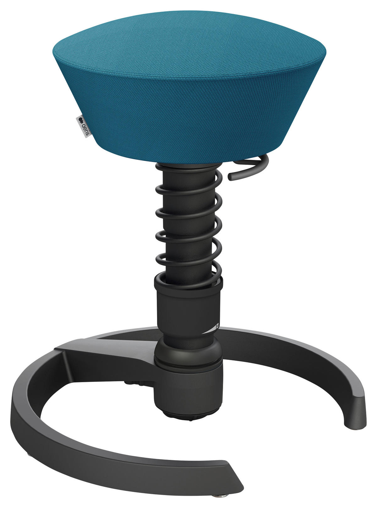 BÜROHOCKER 55/45,66/55 cm  - Petrol/Schwarz, Basics, Textil/Metall (55/45,66/55cm) - Aeris
