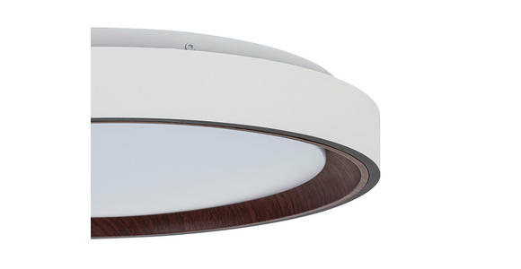 DECKENLEUCHTE 40/7 cm  - Walnussfarben/Schwarz, Trend, Kunststoff/Metall (40/7cm) - Novel