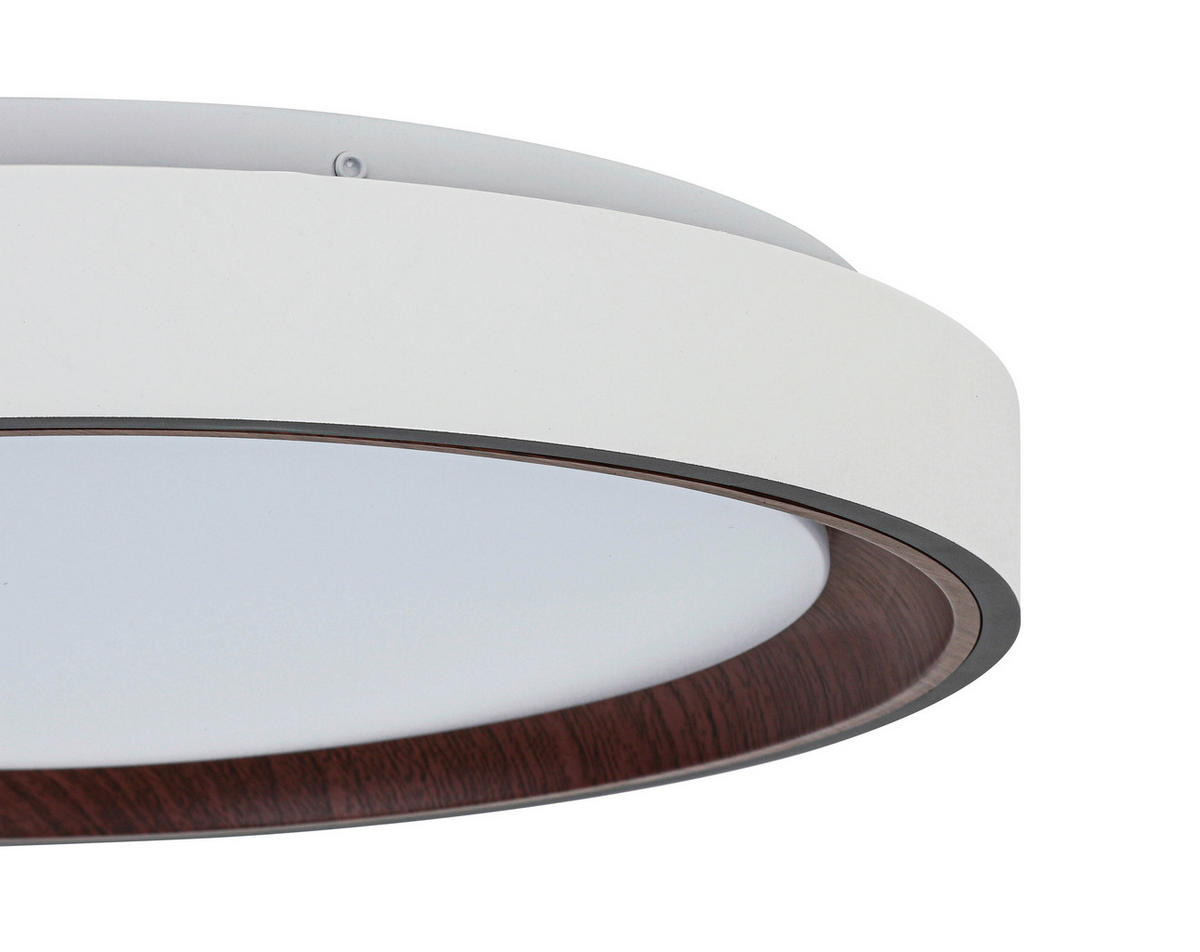 DECKENLEUCHTE  40/7 cm    - Walnussfarben/Schwarz, Trend, Kunststoff/Metall (40/7cm) - Novel