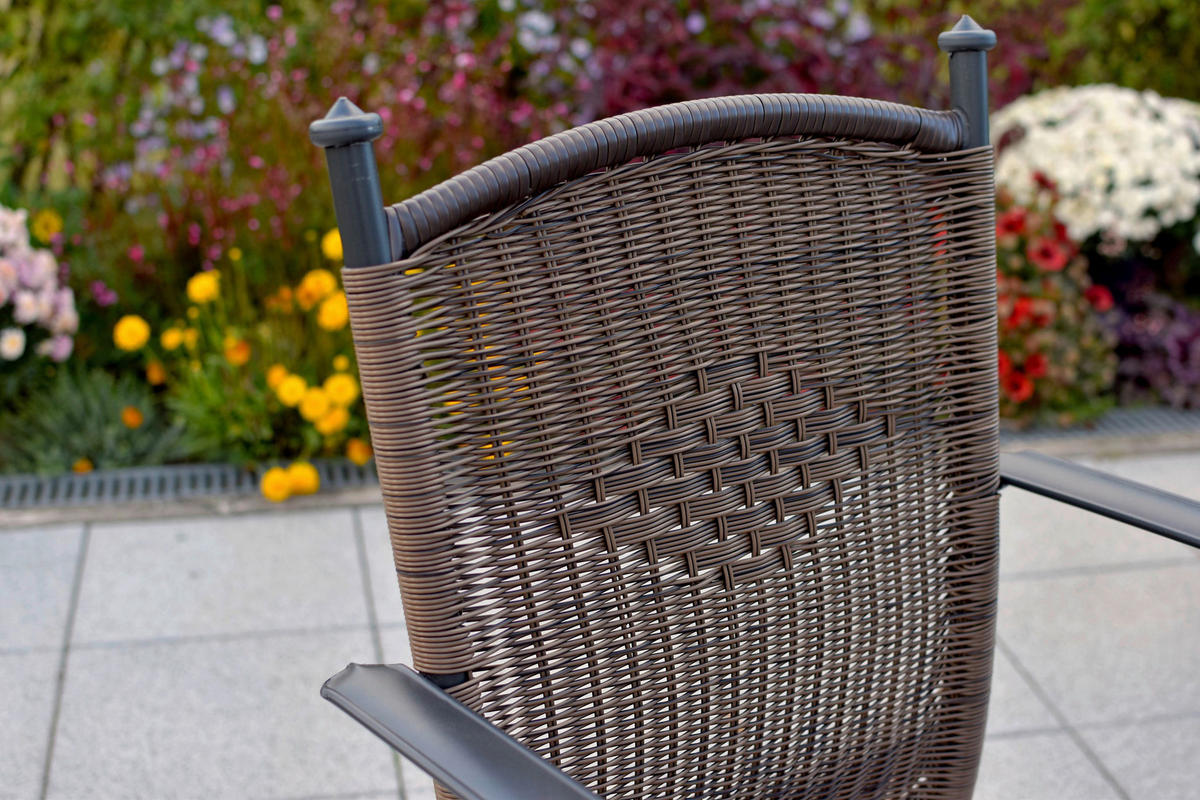 GARTENSET Aluminium  - Graphitfarben/Braun, MODERN, Kunststoff/Metall - Gardenson