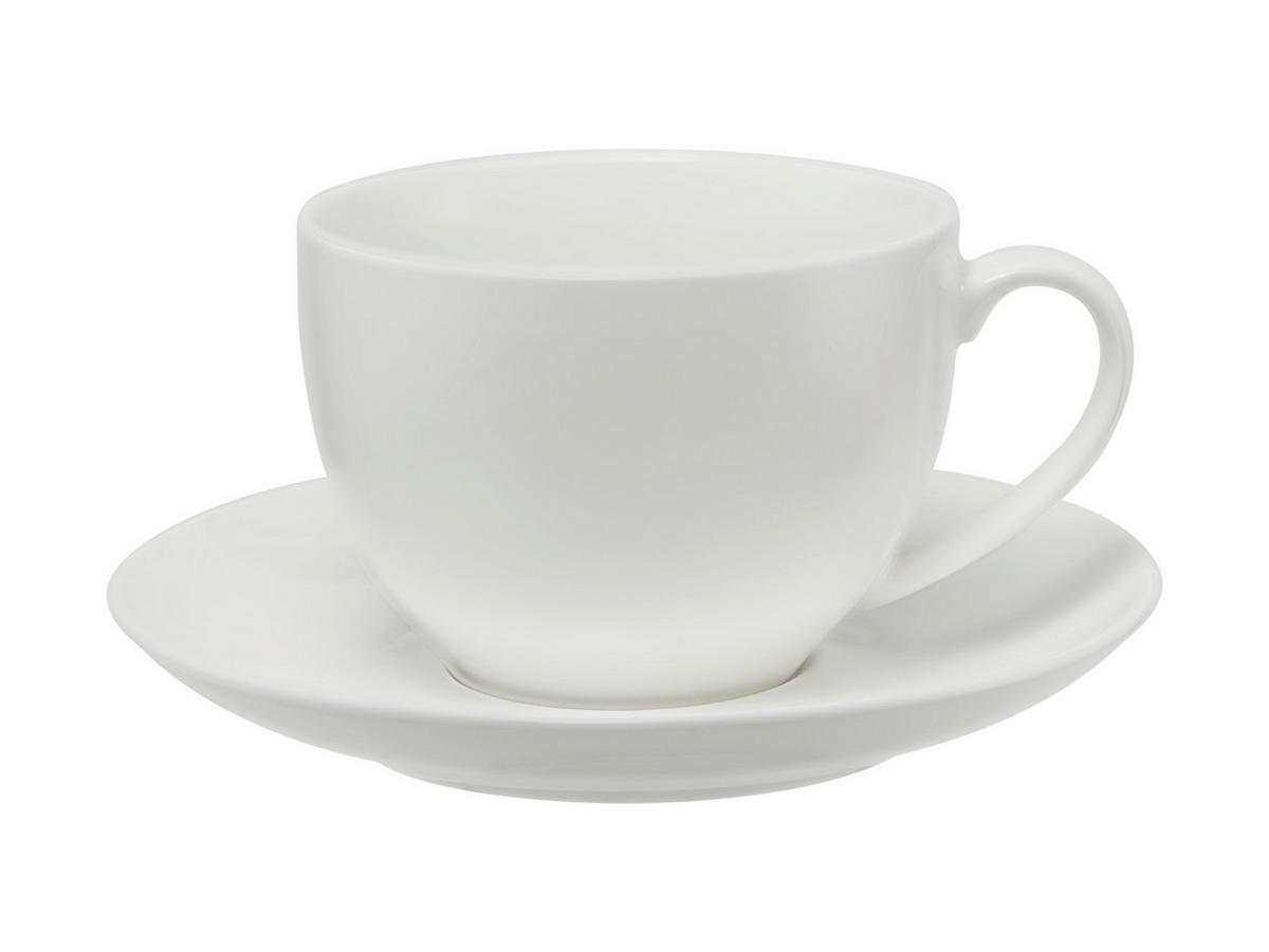 ŠÁLKA S TANIERIKOM  - biela, Basics, keramika (14.7/7.5/14.7cm) - Maxwell & Williams