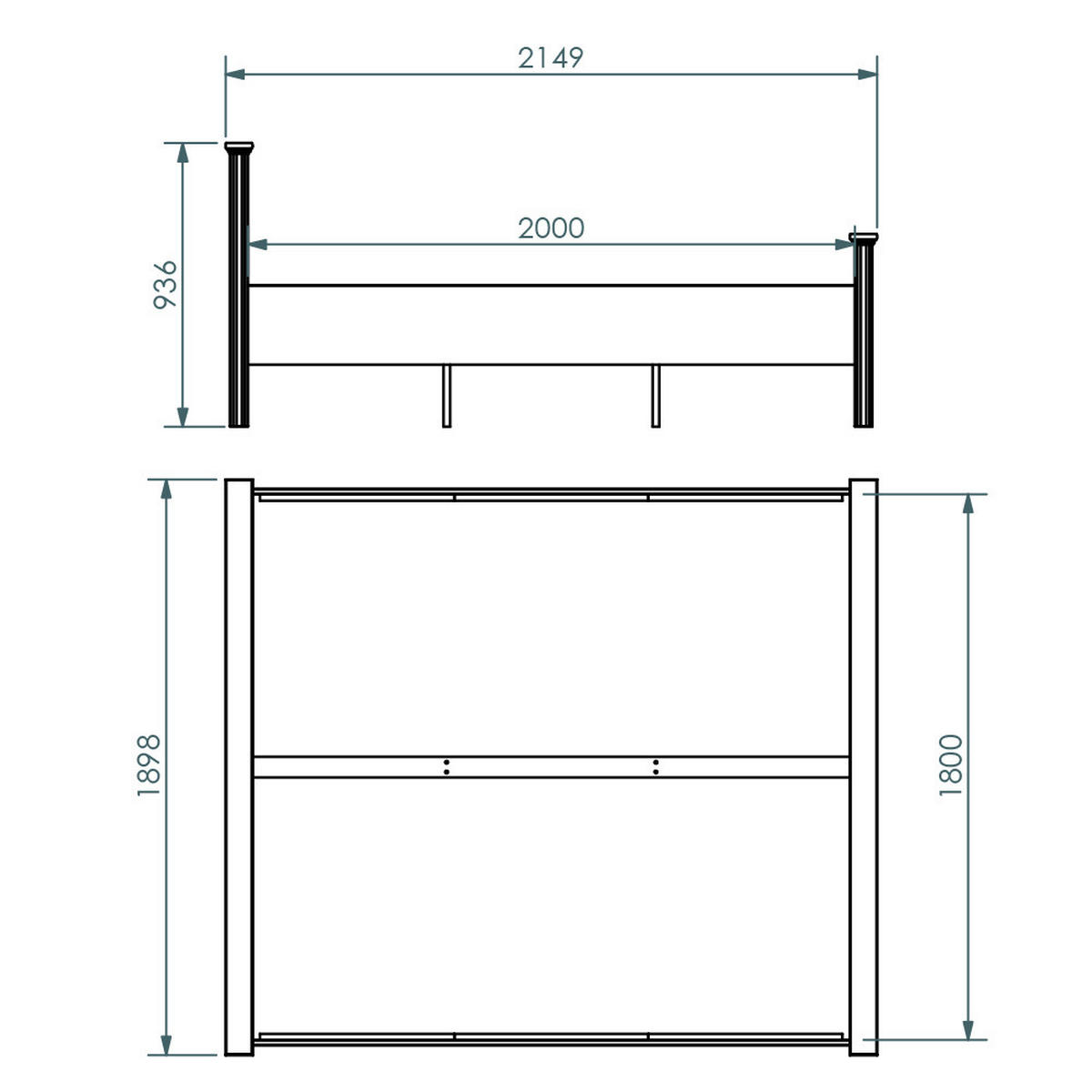 KREVET  215/94/190 cm    bijela, hrast Artisan  - bijela/hrast Artisan, Moderno, drvo (215/94/190cm) - Landscape
